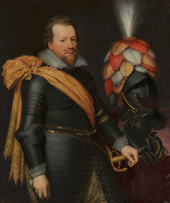 Portret van een onbekende officier by Jan van Ravesteyn