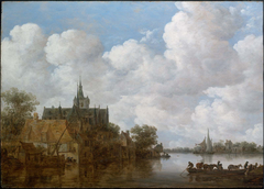 River Landscape with a Ferry and a Church by Jan van Goyen