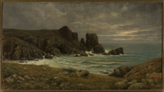 Rocky seaside by Louis-Frederic Schützenberger