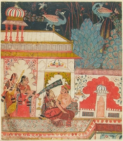 Royal Couple on Terrace with Two Female Attendants by Anonymous