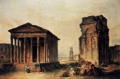 Ruins in Nimes by Hubert Robert