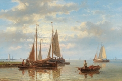 Sailing Boats on the Coast by Abraham Hulk Senior