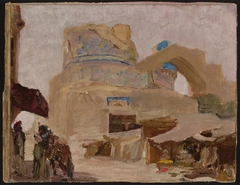 Samarkand – Bibi-Khanym, tomb of Tamerlane's wife. From the journey to Turkestan by Jan Ciągliński