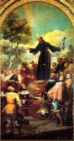 San Bernardino of Siena preaching before Alfonso V of Aragon by Francisco de Goya