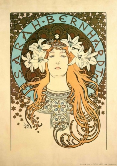 Sarah Bernhardt as La Princesse Lointaine: poster for 'La Plume' magazine by Alphonse Maria Mucha