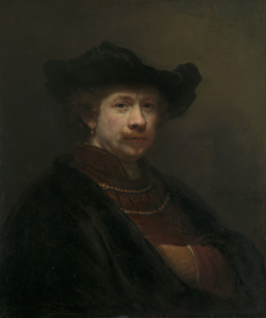 Self-Portrait in a Flat Cap by Rembrandt