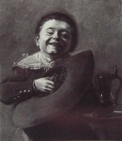 Smiling boy holding grapes in his hat by Judith Leyster