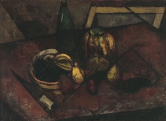 Still life with a melon and a knife by Tadeusz Makowski