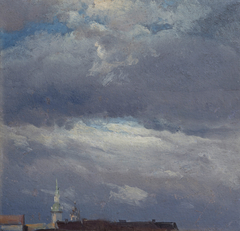 Stormclouds over the Castle Tower in Dresden by Johan Christian Dahl