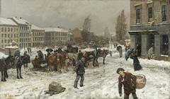 Stortings plass by Frits Thaulow