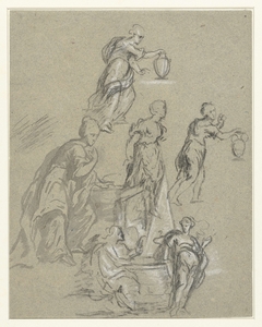 Studies voor een compositie van Christus en de Samaritaanse vrouw by Unknown Artist