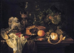 Sumptuous Still Life with Fruits, Pie and Goblets, 1651 by Jan Davidsz. de Heem