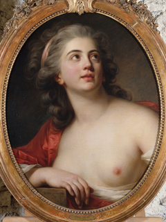 Tête de bacchante by Antoine Vestier