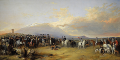 The Caledonian Coursing Meeting near the Castle of Ardrossan, the Isle of Arran in the Distance by Richard Ansdell