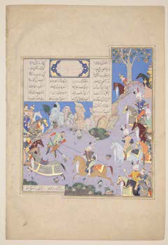 The combat of Rustam and Shangul by Unknown Artist