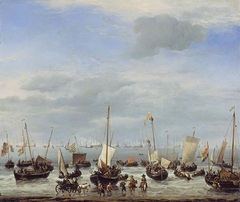 The Embarkation of Charles II at Scheveningen by Willem van de Velde the Younger