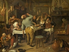 The Fat Kitchen by Jan Steen