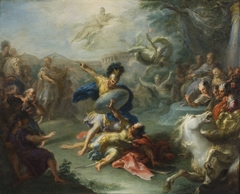 The Fight between Aeneas and King Turnus, from Virgil’s Aeneid by Giacomo del Po