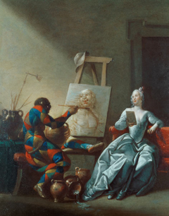 The Harlequin Painter by Giovanni Domenico Ferretti