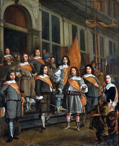 The Officers of the Orange Banner in The Hague by Martinus Lengele