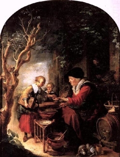 The Pancake Maker by Gerrit Dou