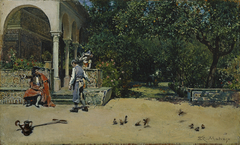 The Pavilion of Charles V in the Gardens of the Alcázar of Seville by Raimundo de Madrazo y Garreta