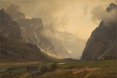 The Troll Peaks in Romsdalen: The Foot of Romsdalshorn to the Right by Hans Gude