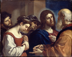 The Woman taken in Adultery by Guercino