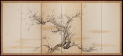 Three Friends of Winter [left of a pair] by Yamamoto Baiitsu