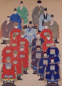 Twenty-one Ancestors with Spirit Tablet by anonymous painter