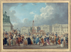 Une exécution capitale, place de la Révolution by Pierre-Antoine Demachy