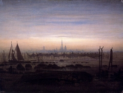 Greifswald in Moonlight by Caspar David Friedrich