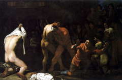 Wrestling Match by Michael Sweerts