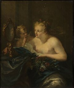 Venus at her toilet. by Giovanni Antonio Pellegrini