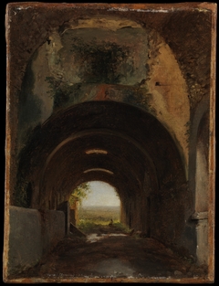 View in the Stables of the Villa of Maecenas, Tivoli by François Marius Granet