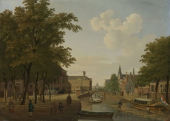 View of the Houtmarkt in Amsterdam by Hendrik Keun