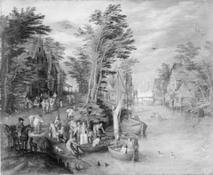 Village at a River by Peeter Gijsels