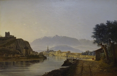 Vue de Grenoble prise du quai de la Graille by Jean Achard