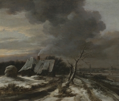 Winter Landscape with a View of the River Amstel and Amsterdam in the Distance by Jacob van Ruisdael