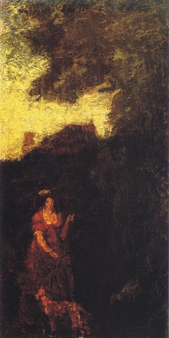 Woman and Staghound (Geraldine) by Albert Pinkham Ryder