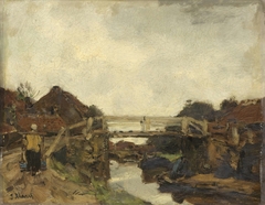 Wooden Bridge across a Canal at Rijswijk by Jacob Maris