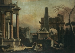 A Capriccio of Classical Rome by Marco Ricci