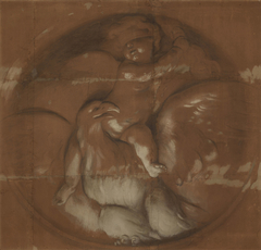 A Cupid, Blindfold, Seated on an Eagle by Carlo Cignani