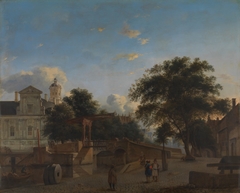 A Fanciful View of Amsterdam by Jan van der Heyden