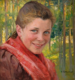 A Girl from Porvoo (A Farmers Daughter from Uusimaa) by Albert Edelfelt