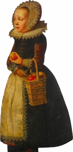 A Girl with a Basket of Apples (dummy board) by Anonymous