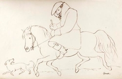 A Man Riding On His Horse - James Howe - ABDAG002783.20 by James Howe