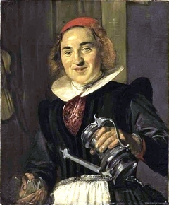 A young woman with a glass and flagon by Frans Hals