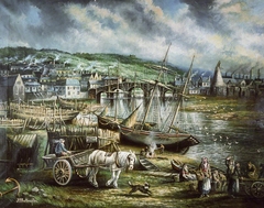 Aberystwyth Harbour by Alfred Worthington