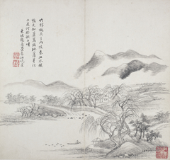 album after old masters and poems by Wang Hui